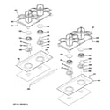 GE ZGP364NDR2SS cooktop diagram