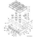 GE ZGU366LP4SS cooktop diagram