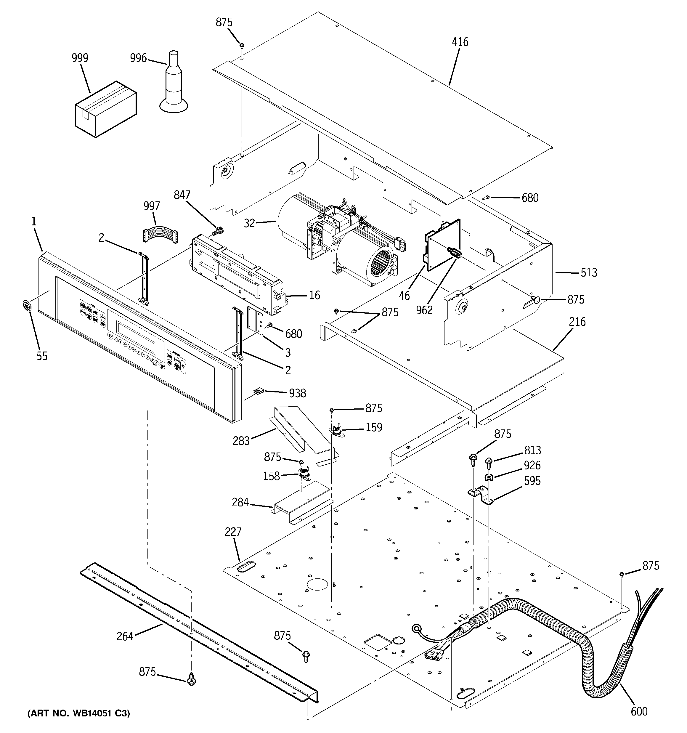 GE PT958DR1BB control panel diagram