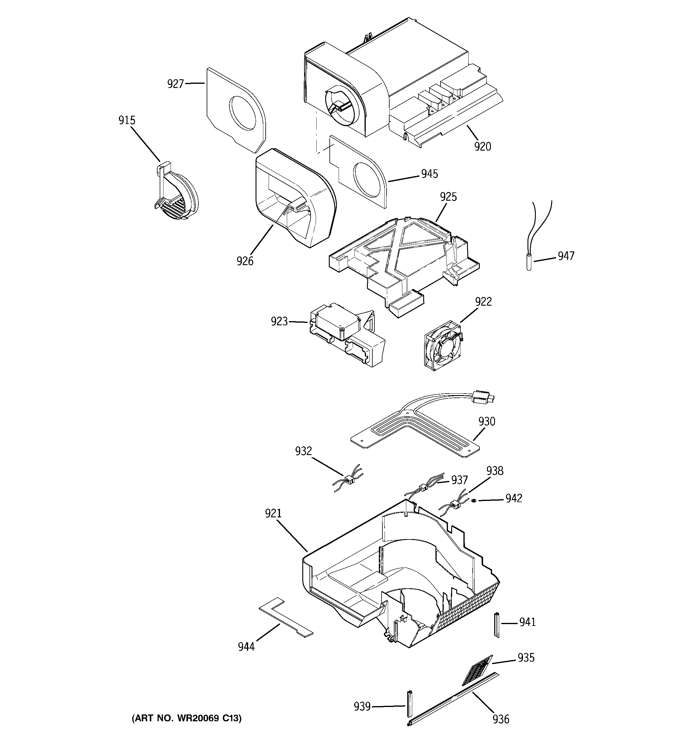 GE PJE25YGXAFSV custom cool diagram