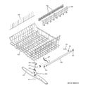 GE GLD5700N00WW upper rack assembly diagram