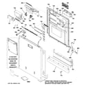 GE ZBD0700N00II escutcheon & door assembly diagram