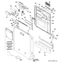 GE ZBD0700N20II escutcheon & door assembly diagram