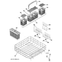 GE ZBD0700N20II lower rack assembly diagram