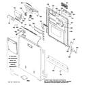 GE ZBD6890K10II escutcheon & door assembly diagram