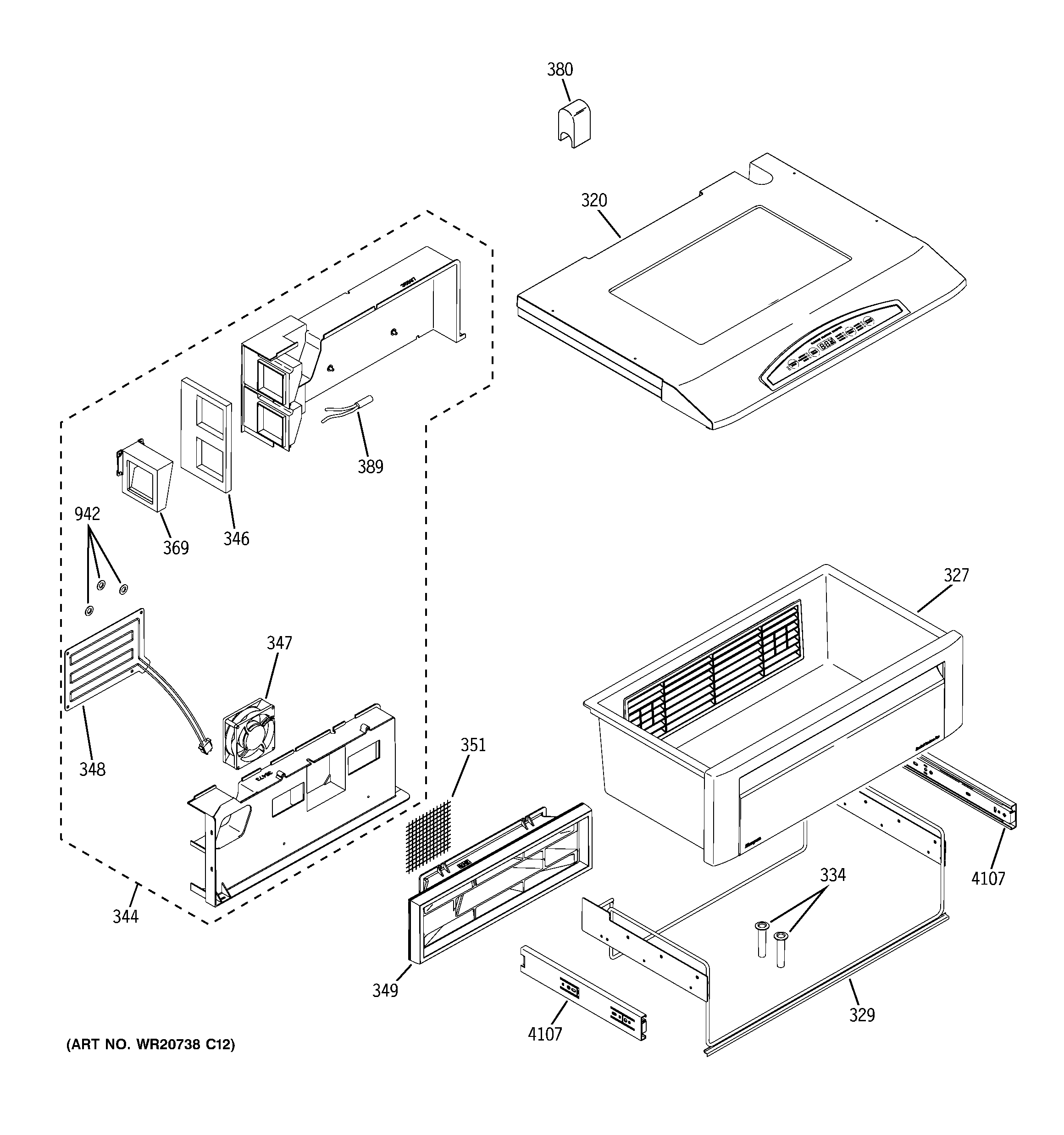 GE ZISS480NXASS quick chill diagram