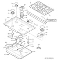 GE PGS975DEP4WW cooktop diagram