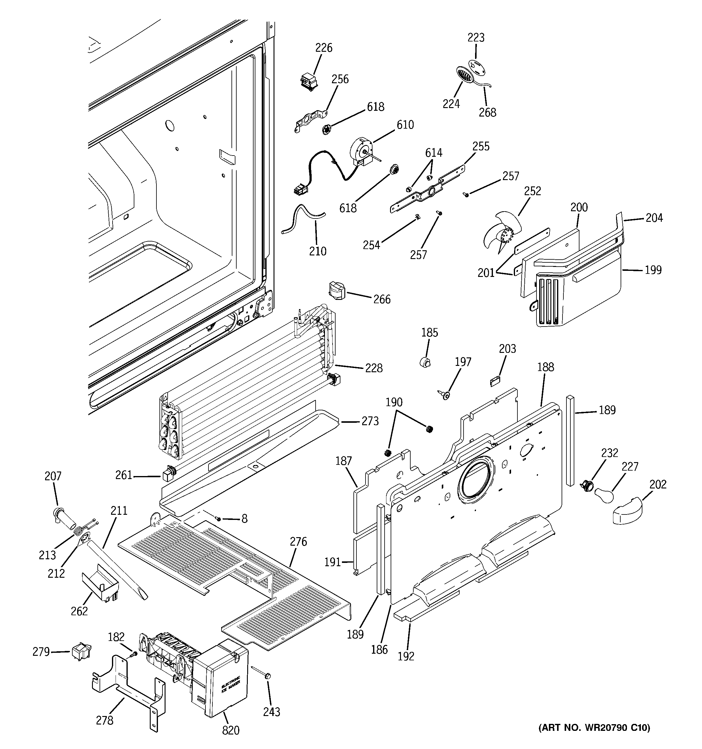 GE PGCS1PJZHSS freezer section diagram