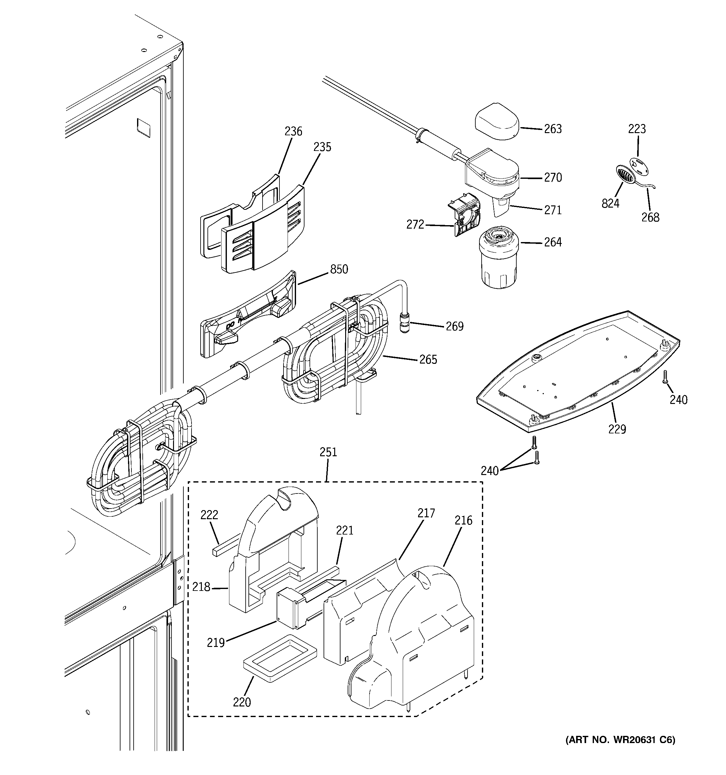 GE PGCS1PJZHSS fresh food section diagram