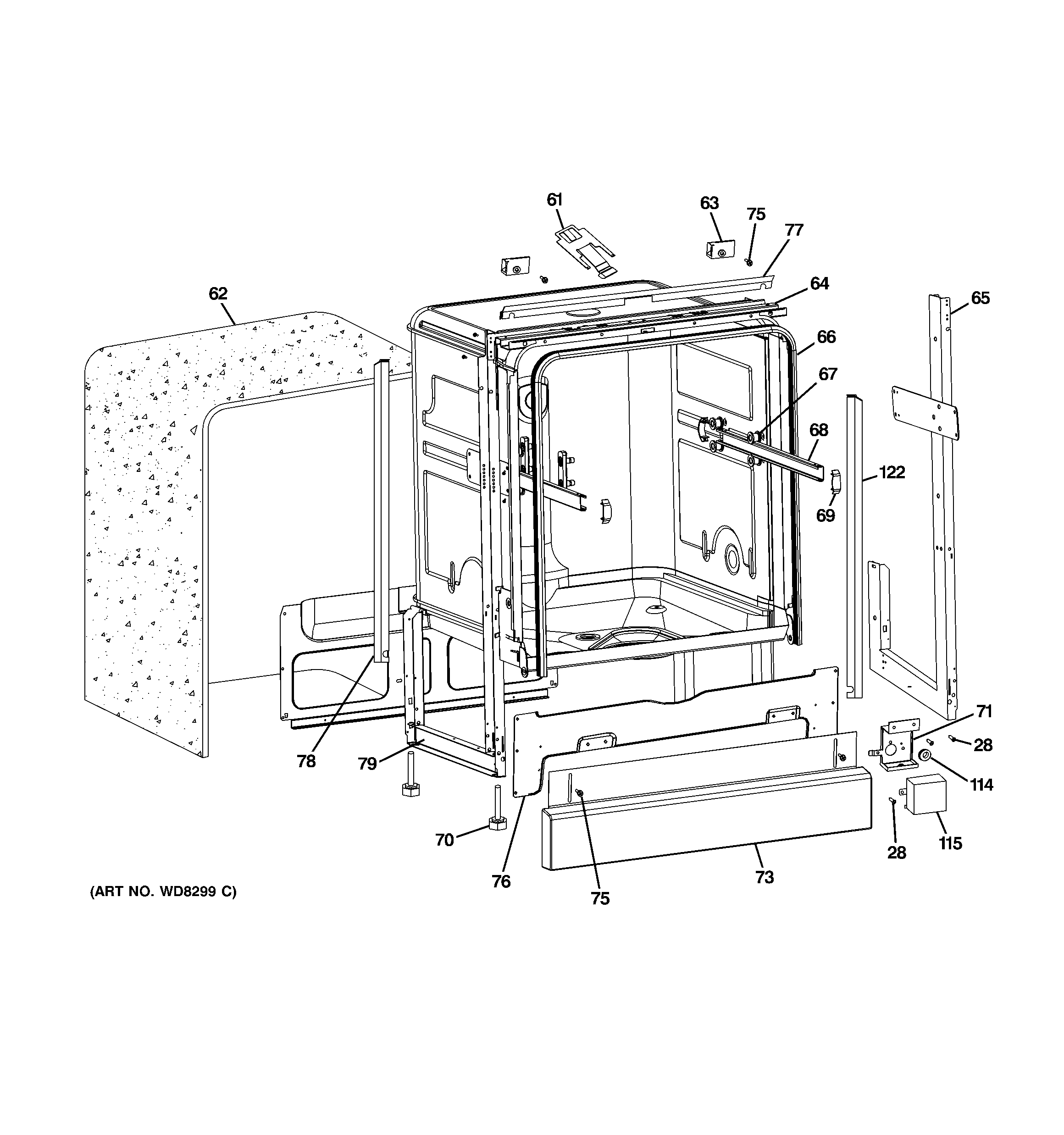 GE GHDA696P04SS body parts diagram