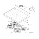 GE JB710TT2WW cooktop diagram