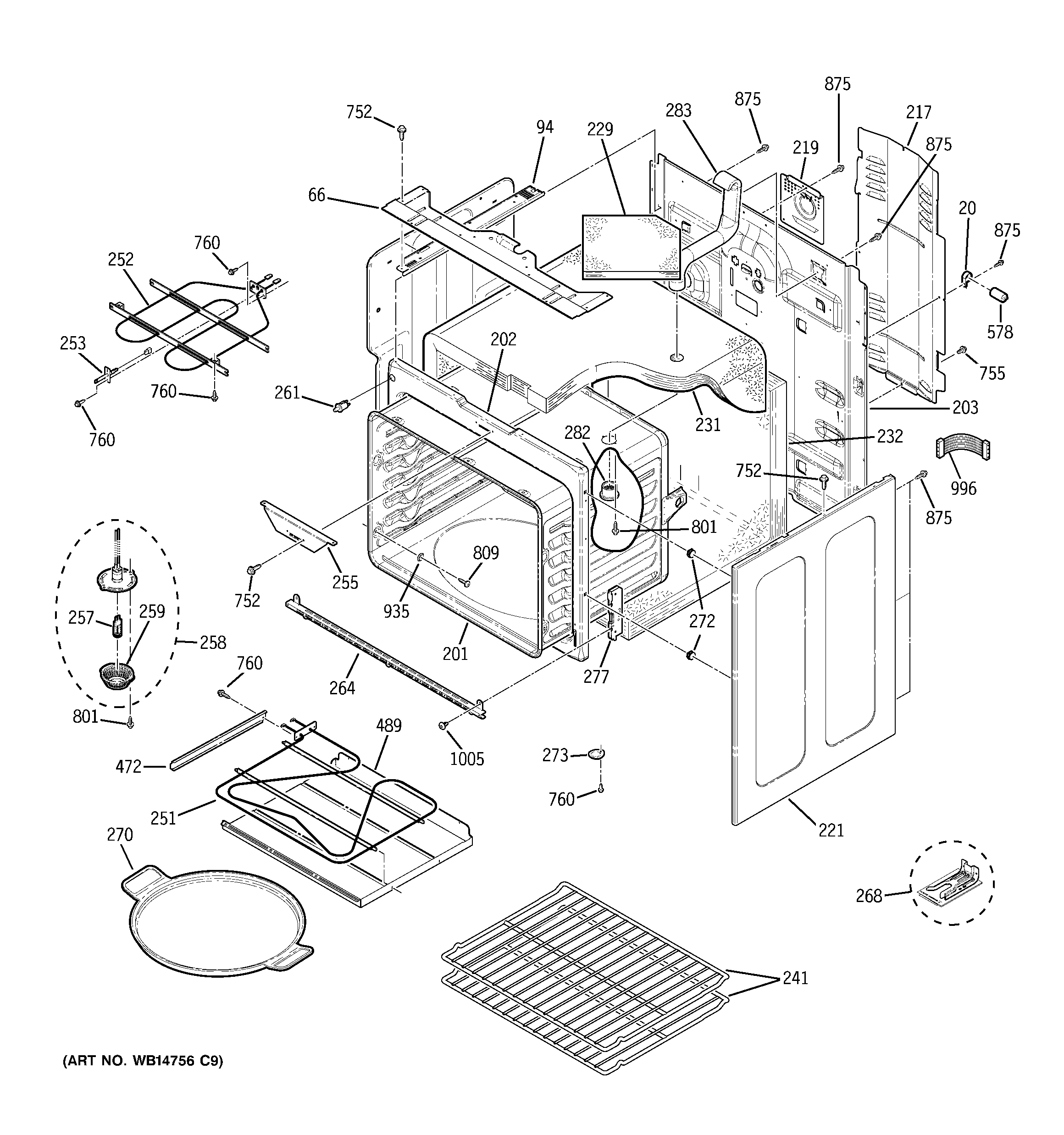 GE JB710TT2WW body parts diagram