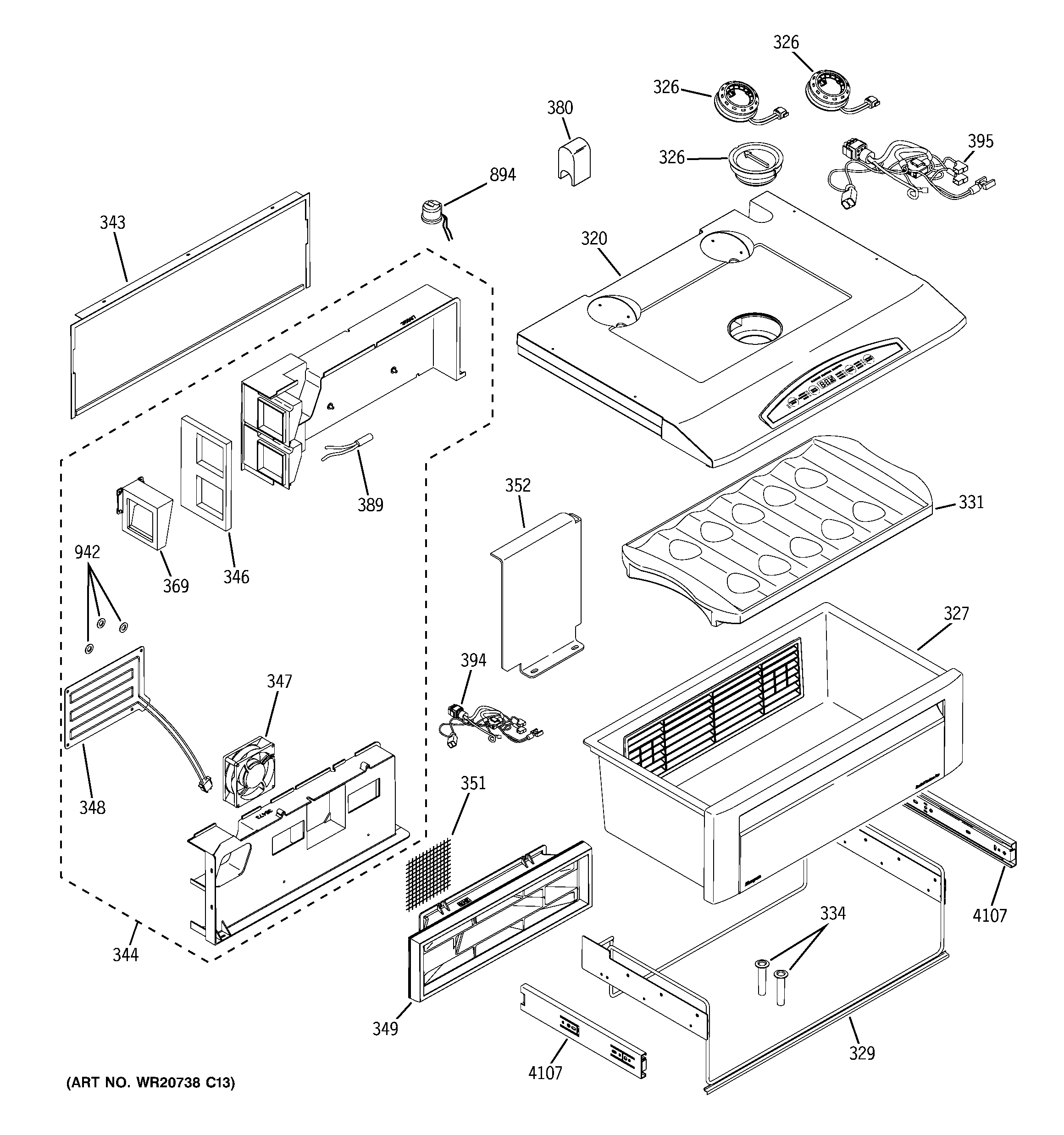GE ZISS360DXBSS quick chill diagram