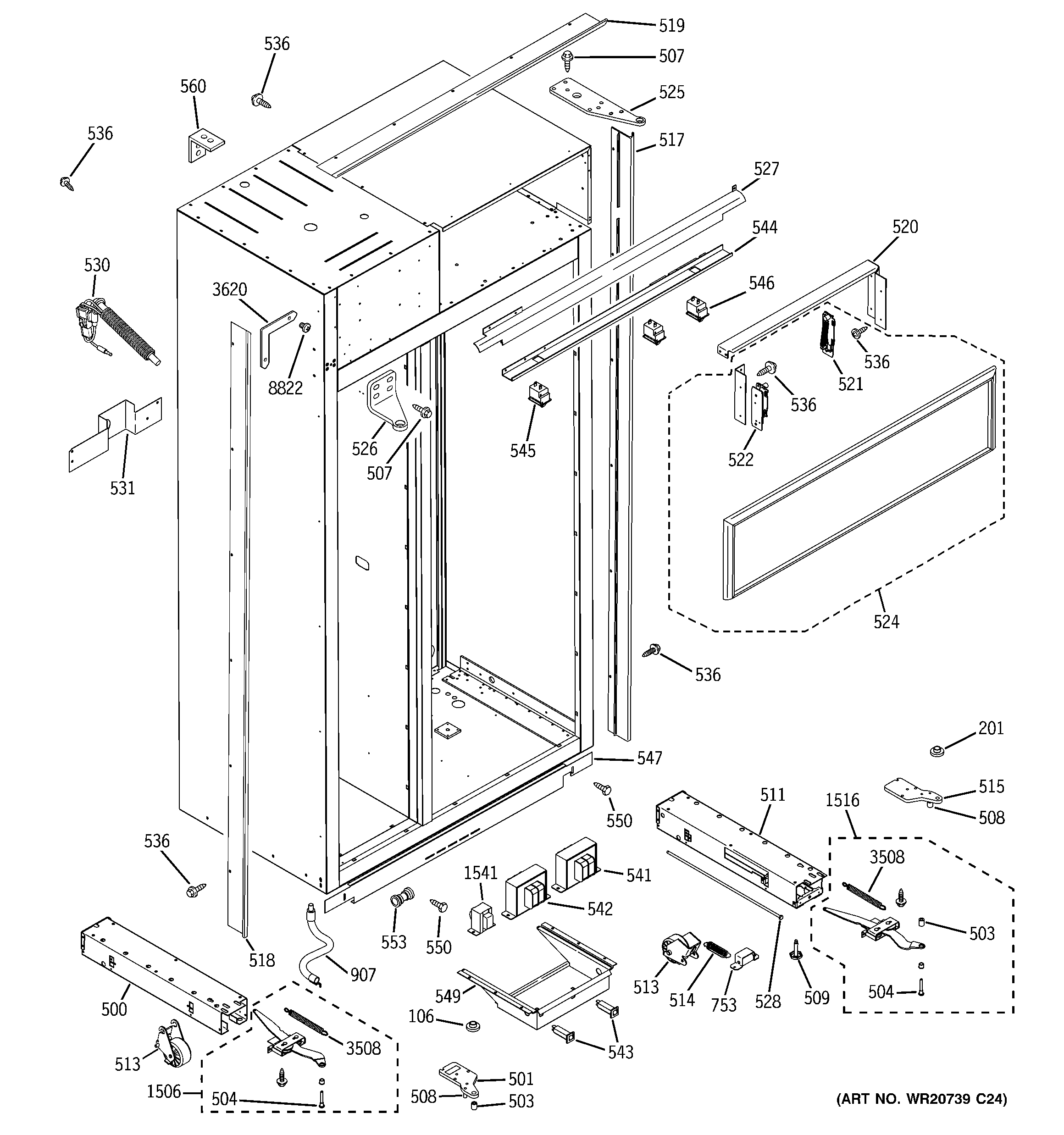 GE ZISS420DXBSS case parts diagram