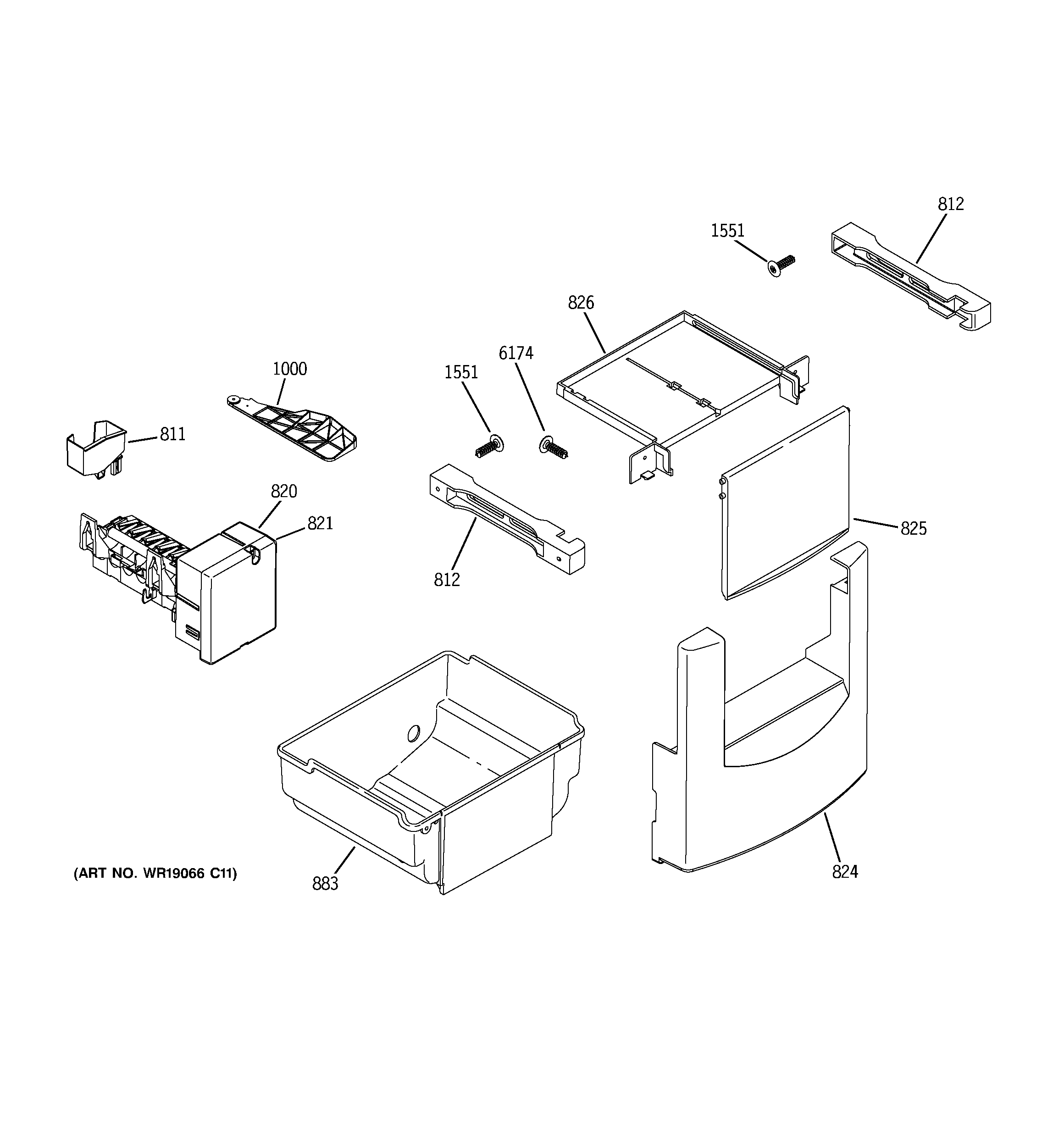GE ZISS420NXBSS ice maker & dispenser diagram