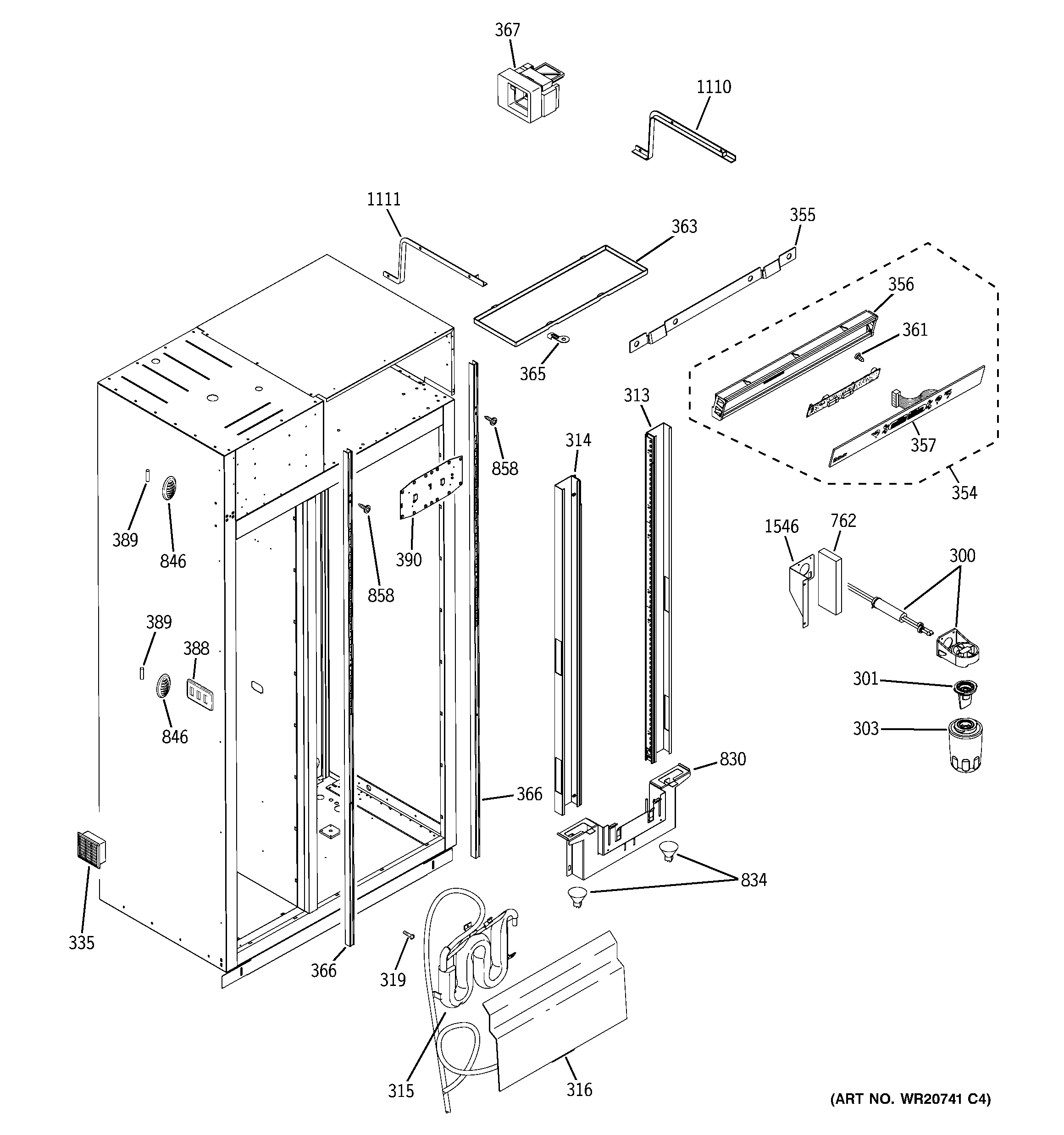 GE ZISS420NXBSS fresh food section diagram