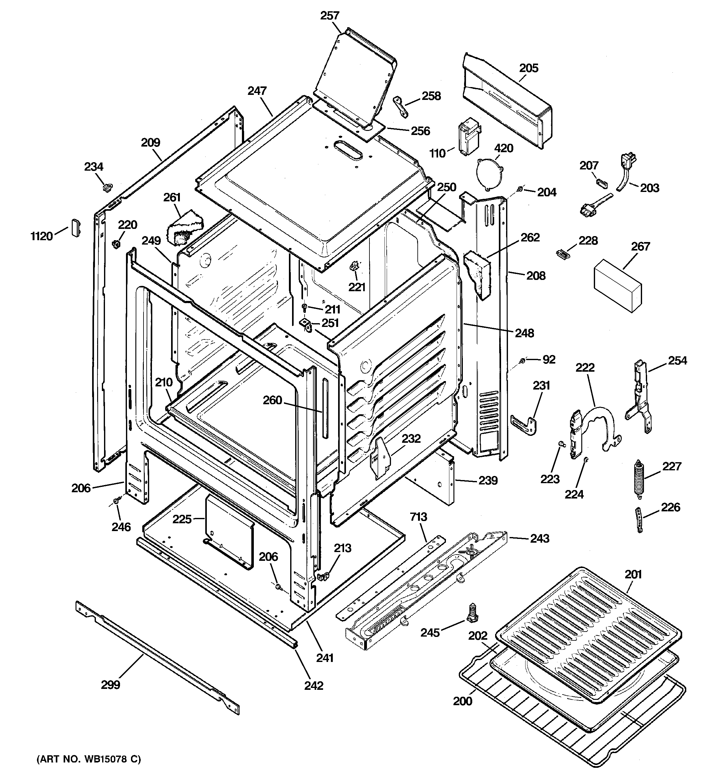 Hotpoint RGB524PET2WH body parts diagram