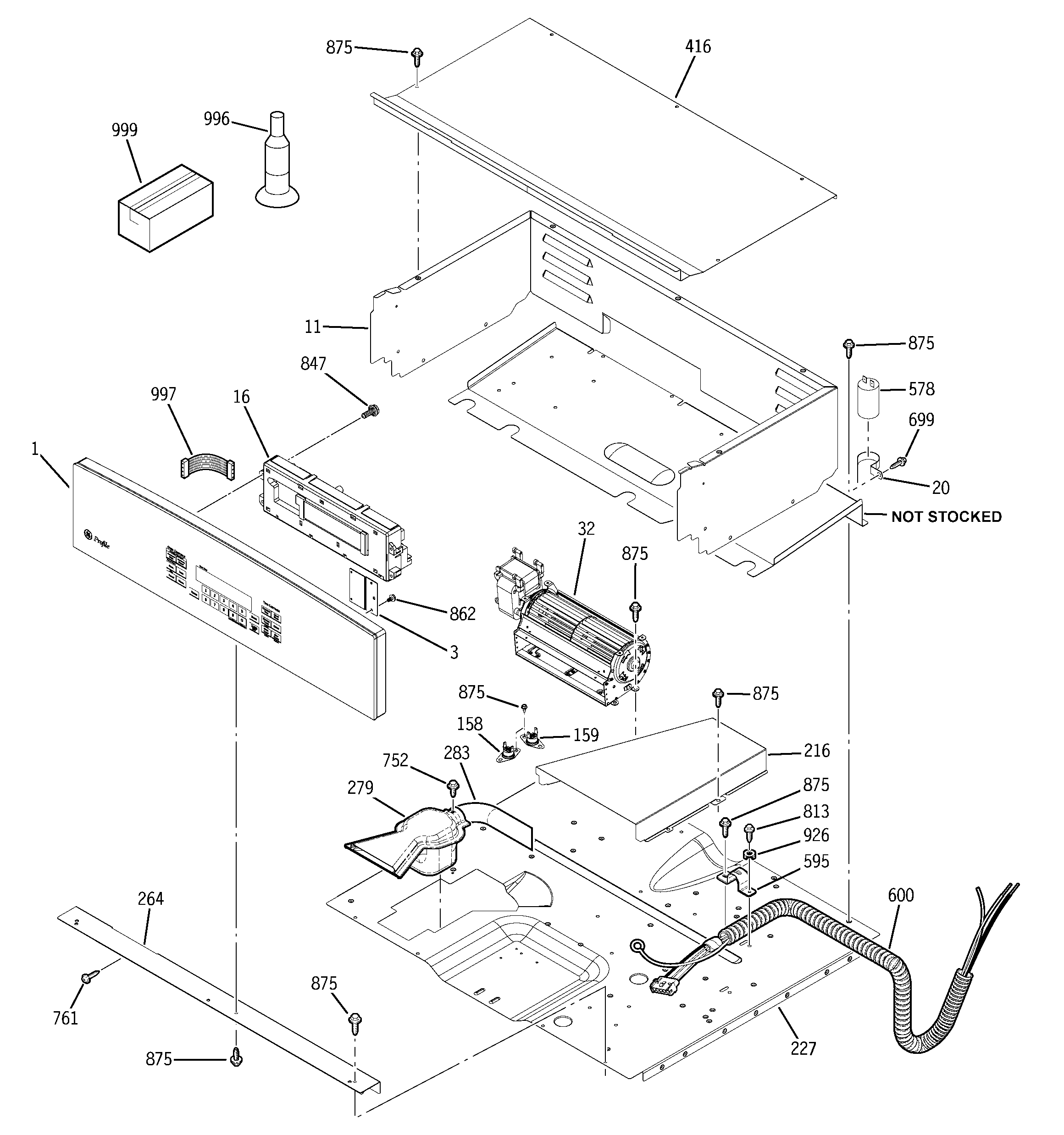 GE PCK916DR3WW control panel diagram