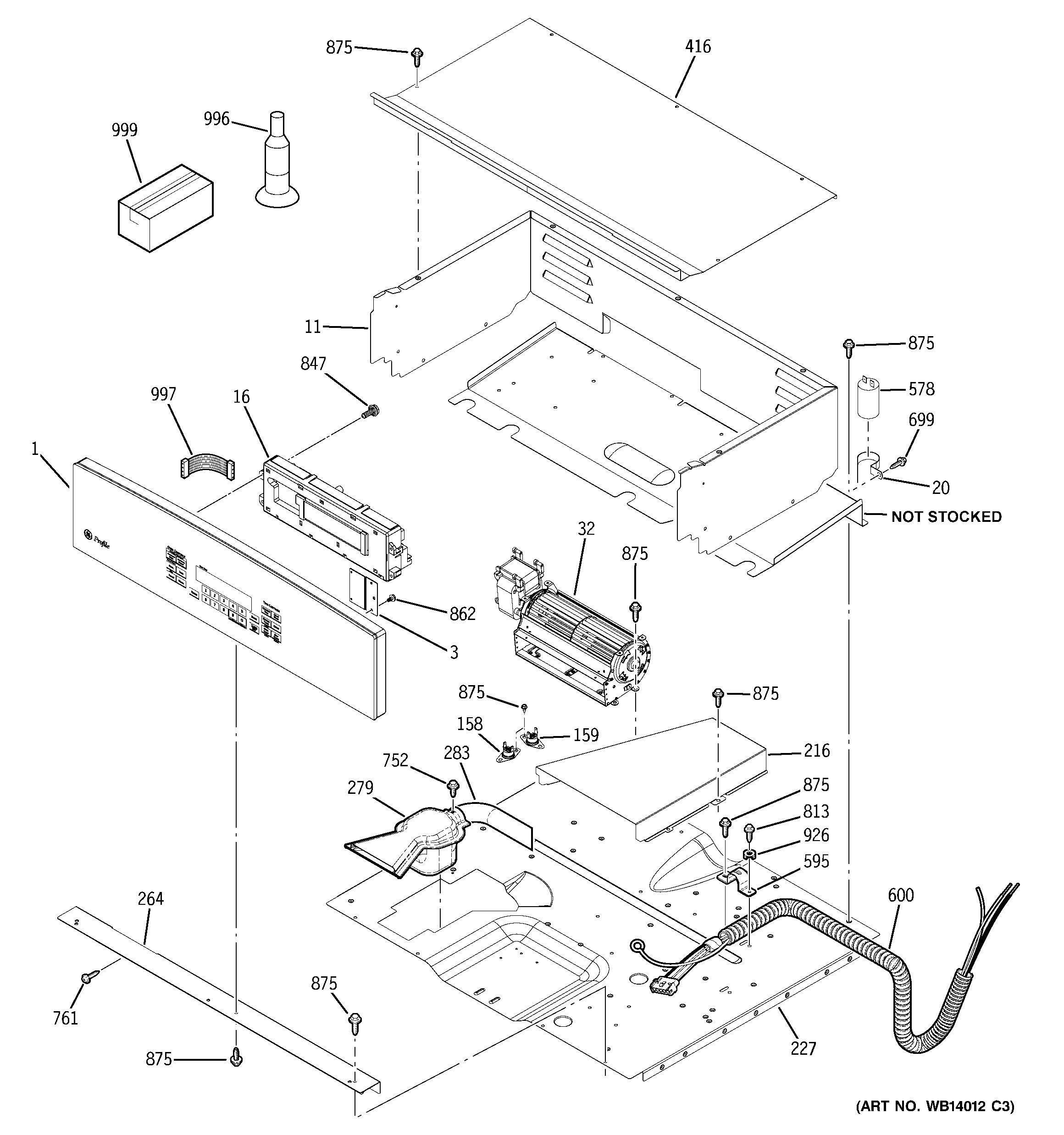 GE PK916DR3CC control panel diagram