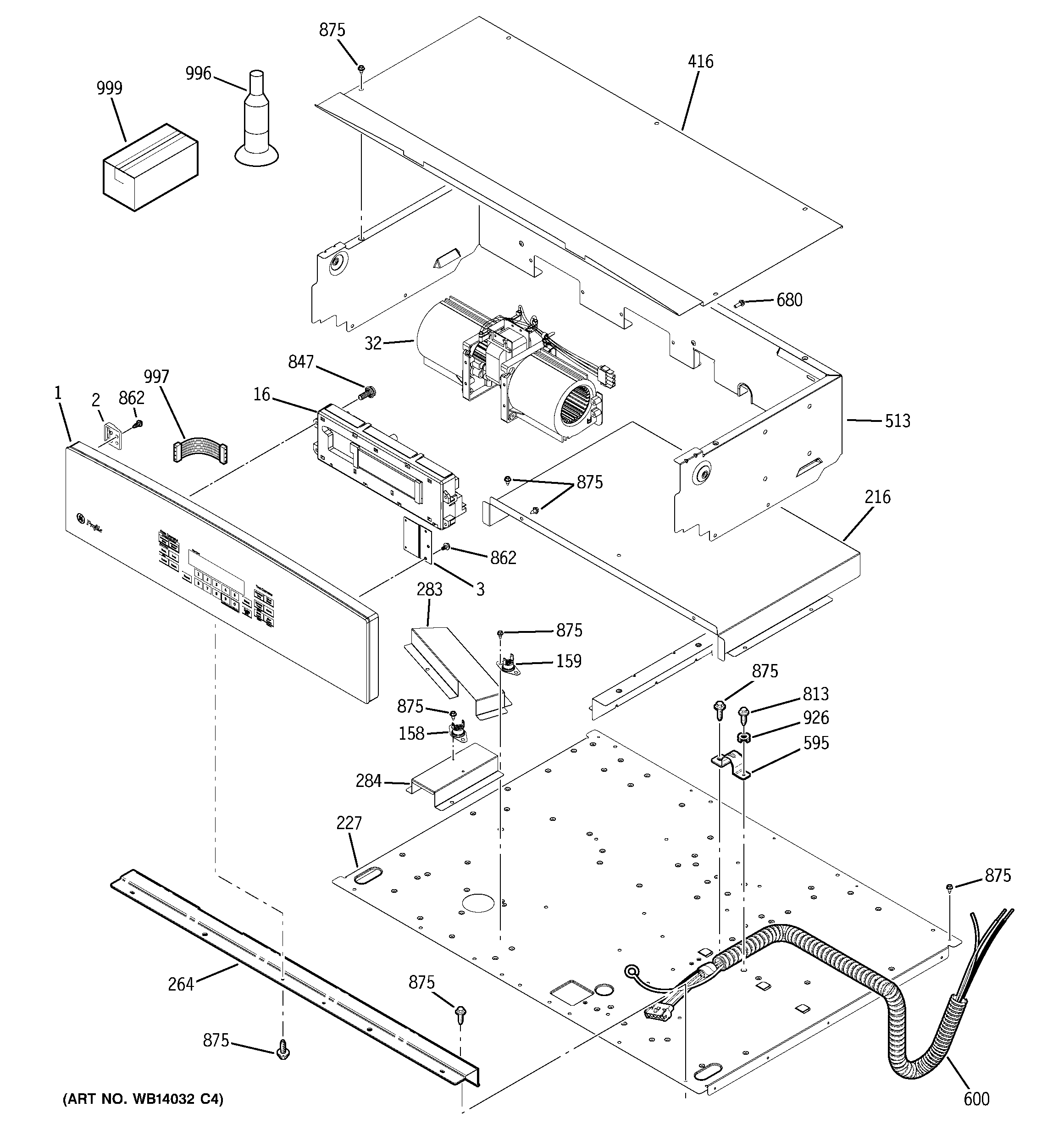 GE PT916SR2SS control panel diagram