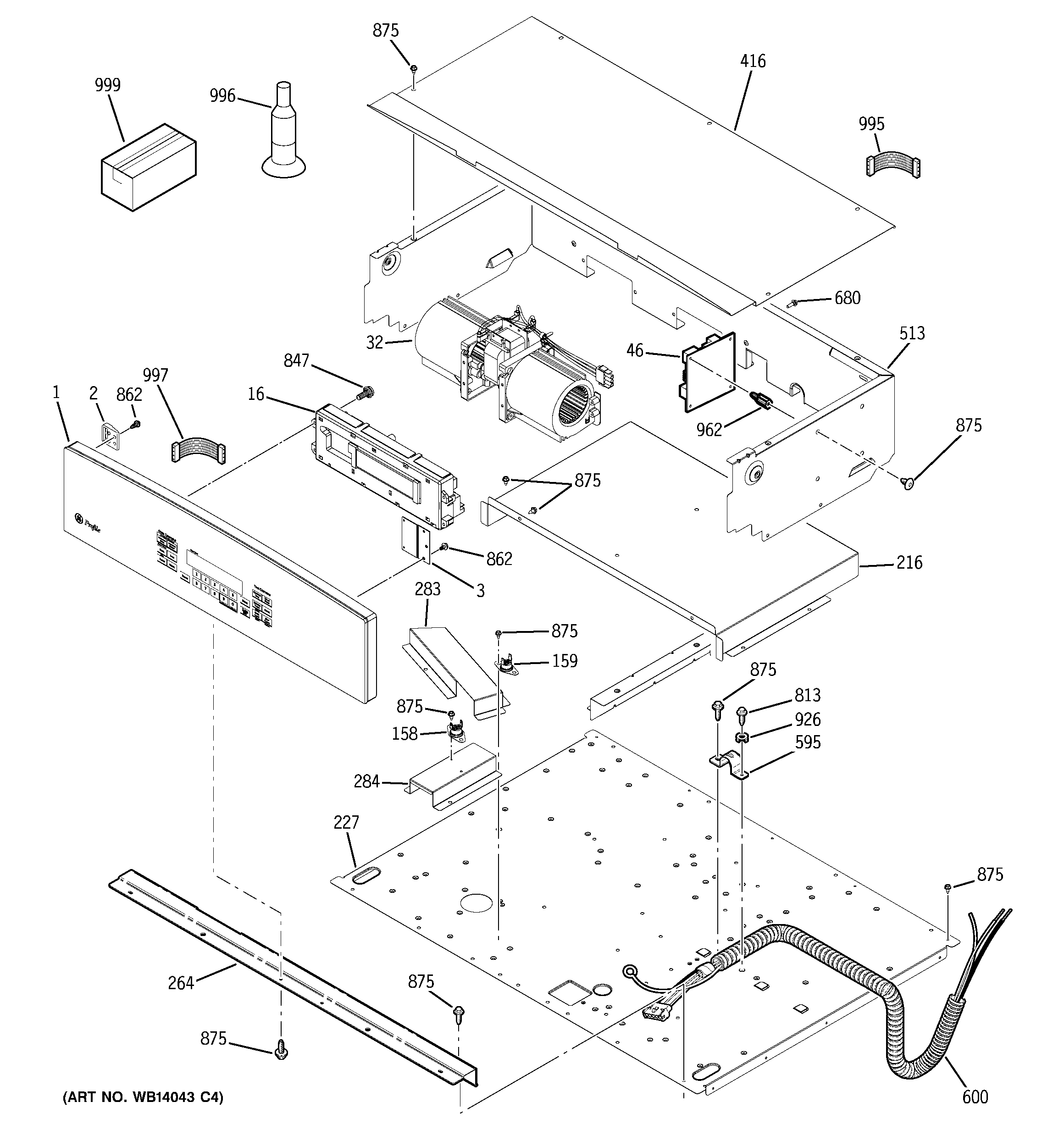 GE PT956SR2SS control panel diagram