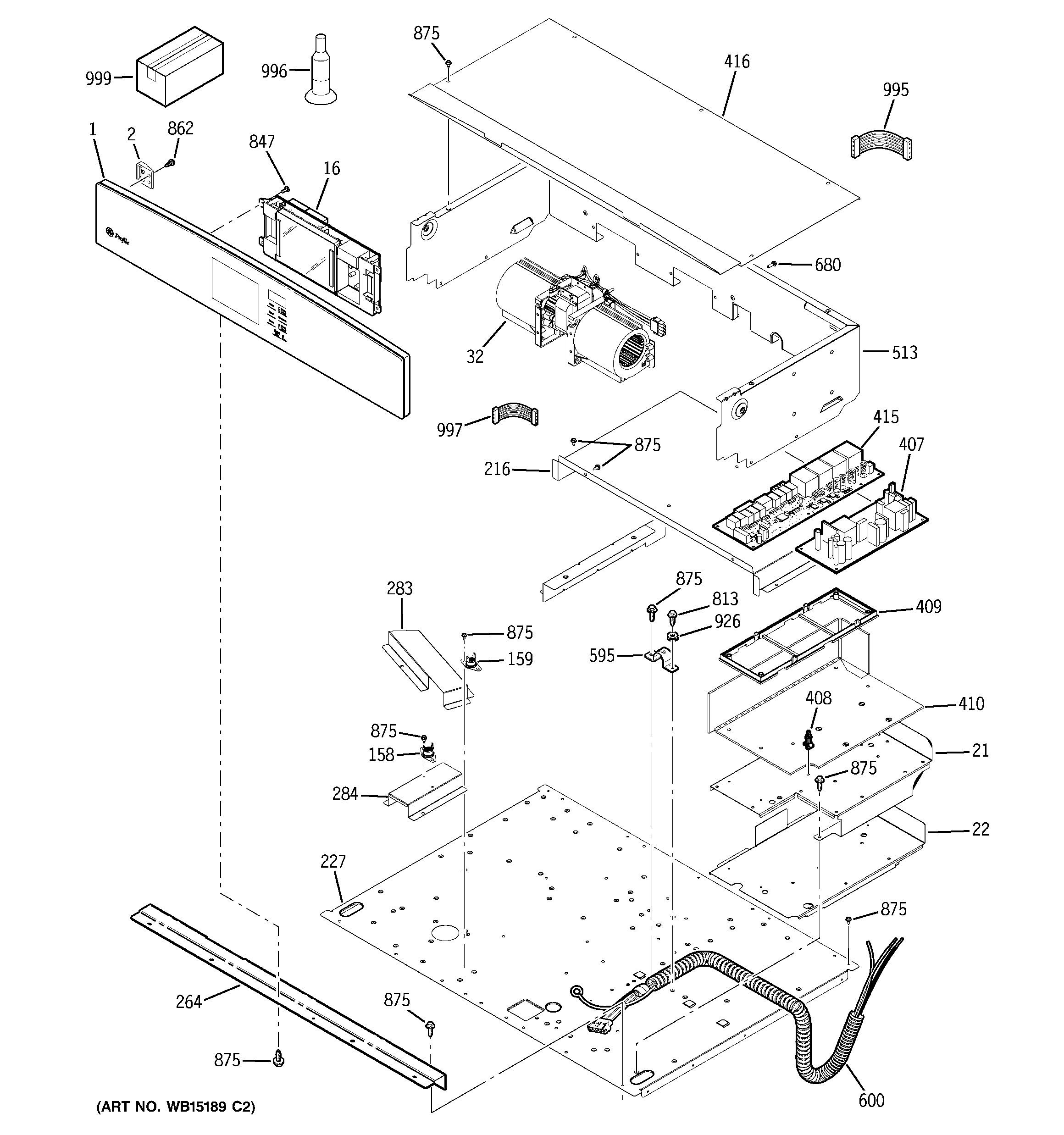 GE PT960SR2SS control panel diagram