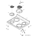GE JBP35DIM5WW cooktop diagram