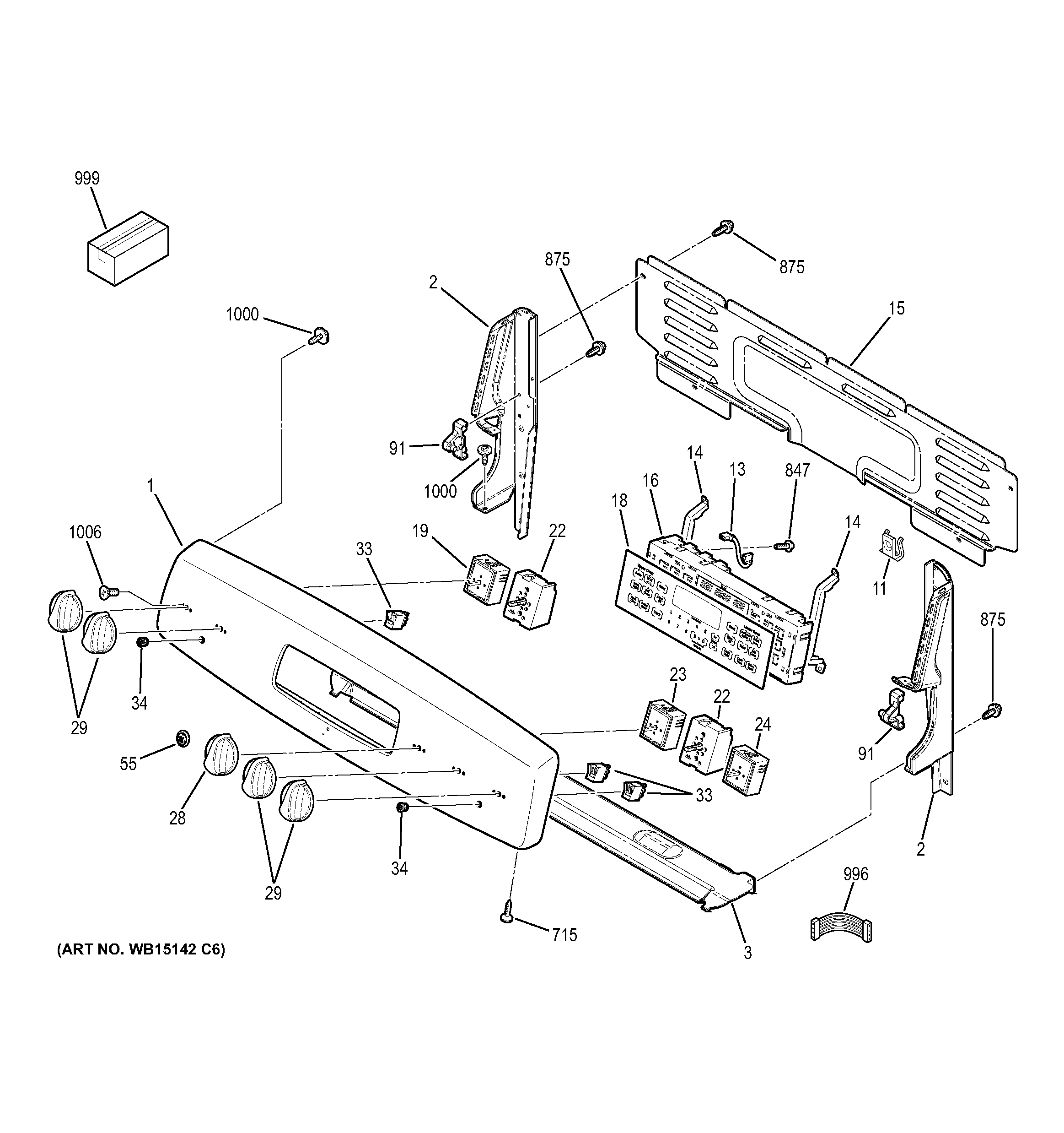 GE JB705ED1ES control panel diagram