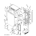 GE ZDIS150WSSA cabinet, liner & door parts diagram