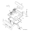 GE JBS15M1CC control panel & cooktop diagram