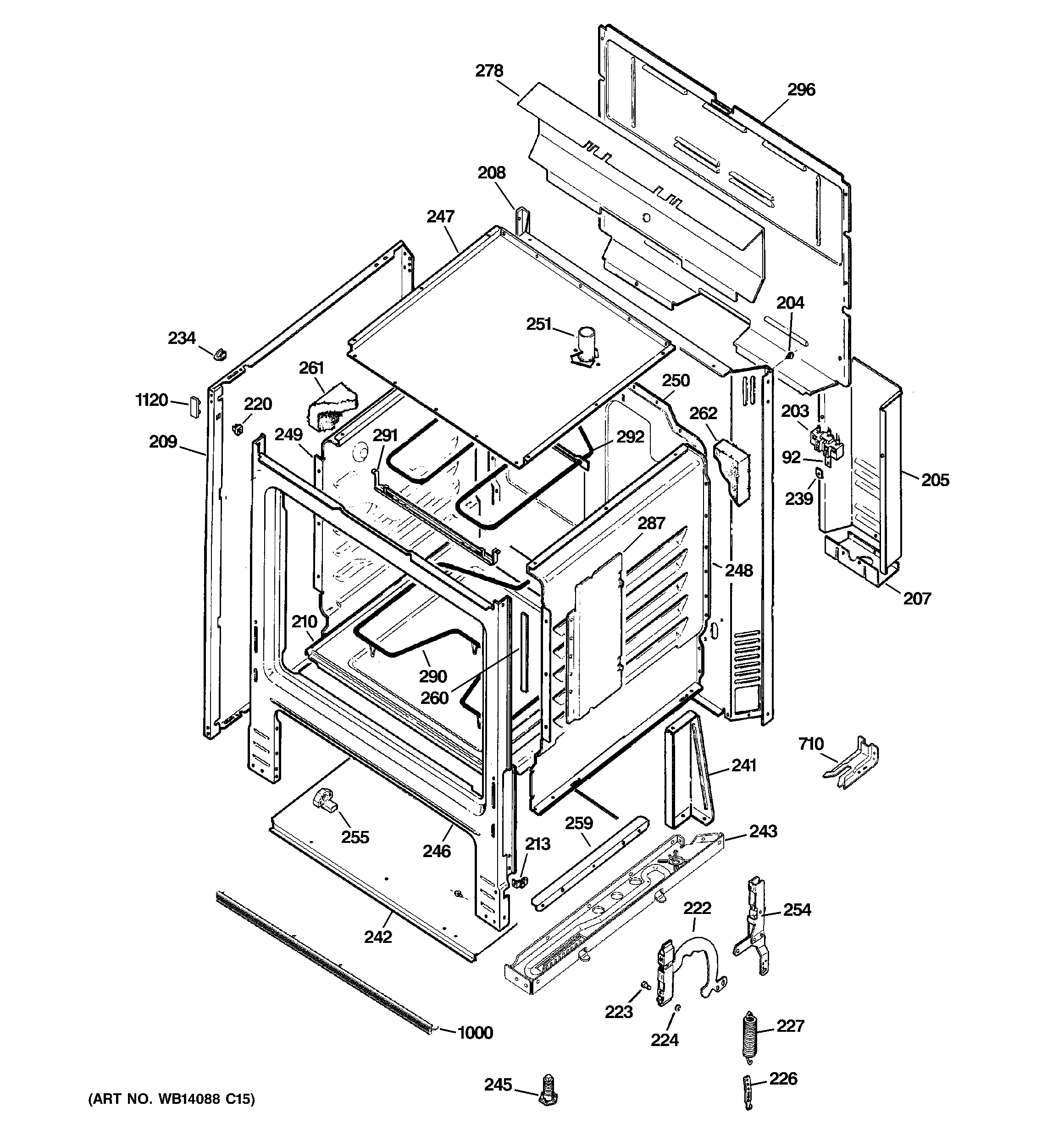GE ABS300J3WW body parts diagram