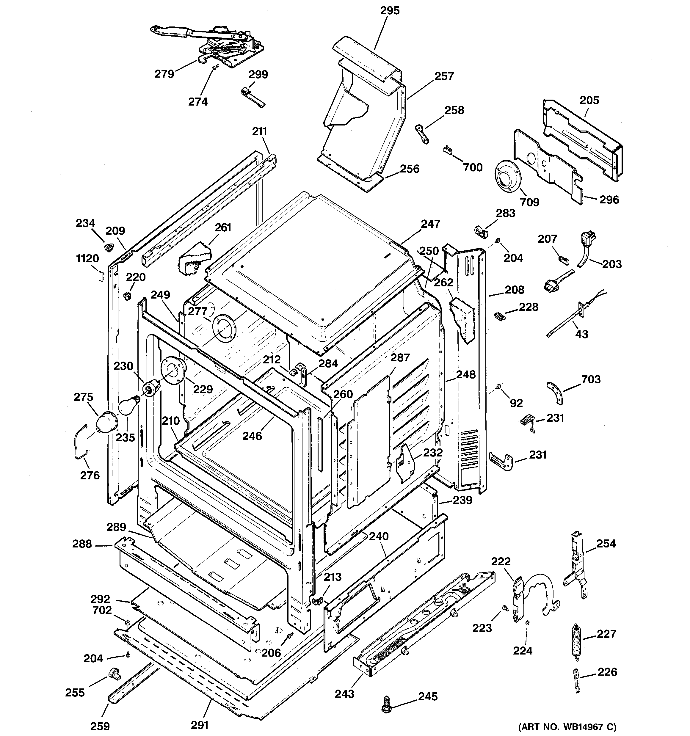 GE JGB281DER1WW body parts diagram