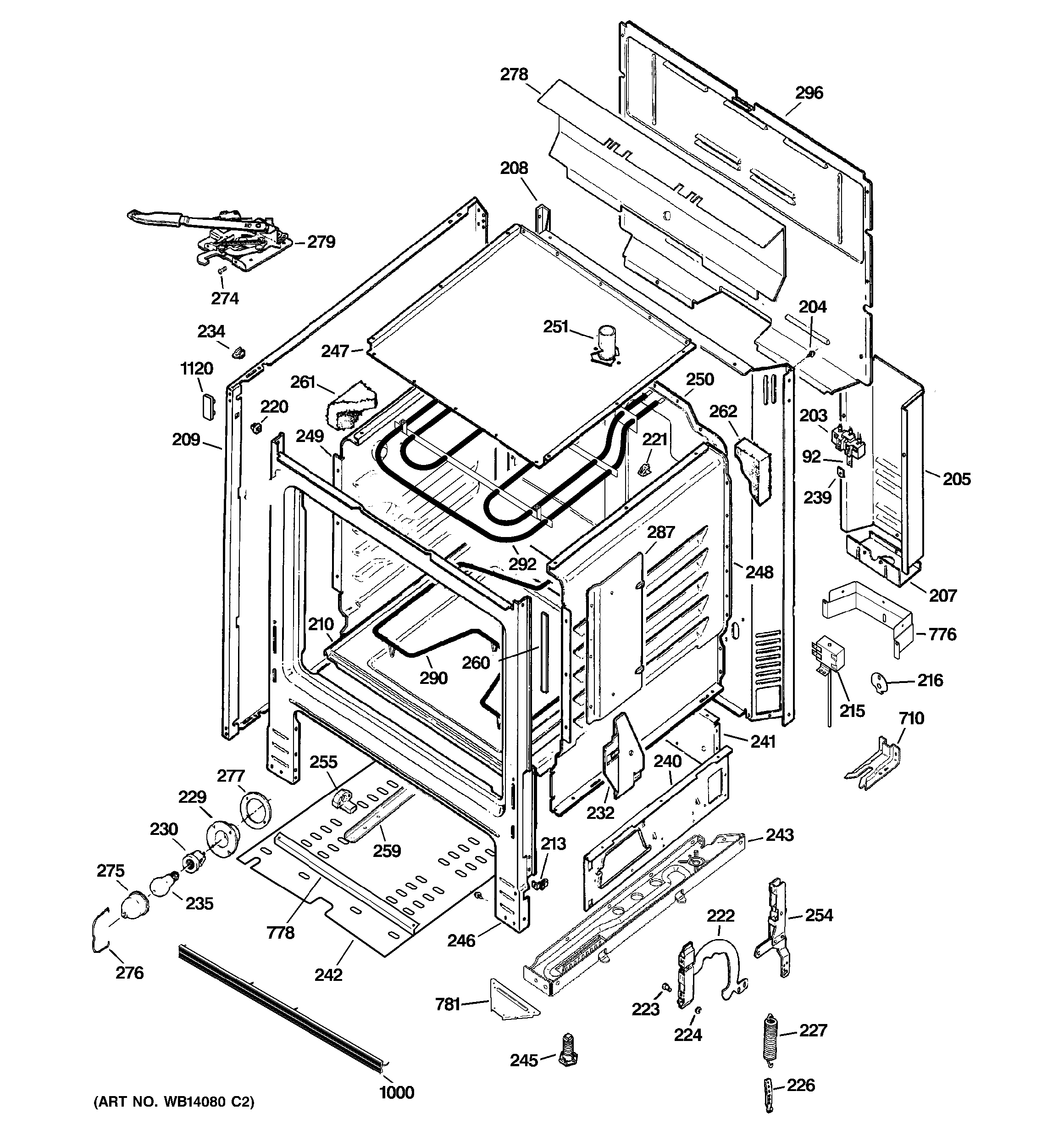 GE JBP15DM1BB body parts diagram