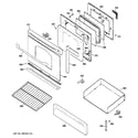 GE JGB3000ER4WW door & drawer parts diagram