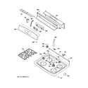GE JGB3001ER4SS control panel & cooktop diagram