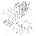 GE JGB3001ER4SS door & drawer parts diagram