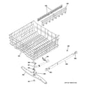 GE GLD5708V00BB upper rack assembly diagram