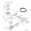 GE GLD5708V00BB motor-pump mechanism diagram