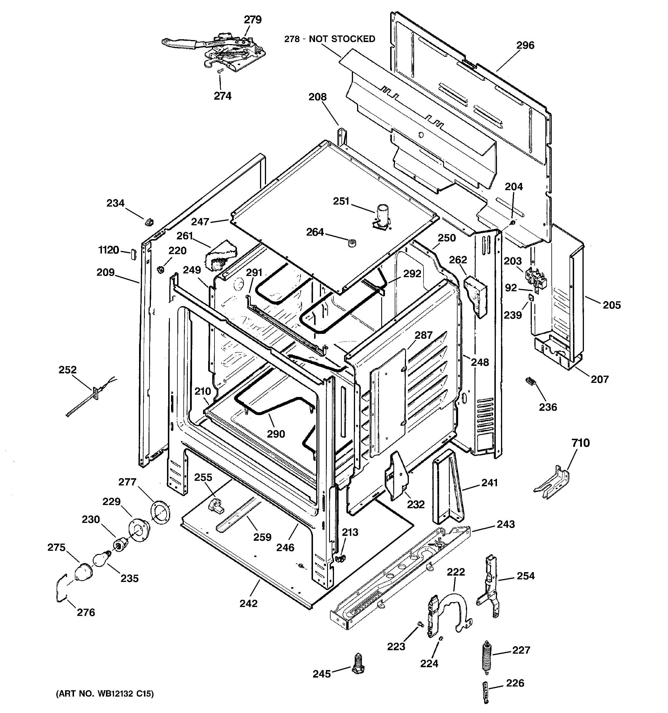 Hotpoint RB758DP1WW body parts diagram