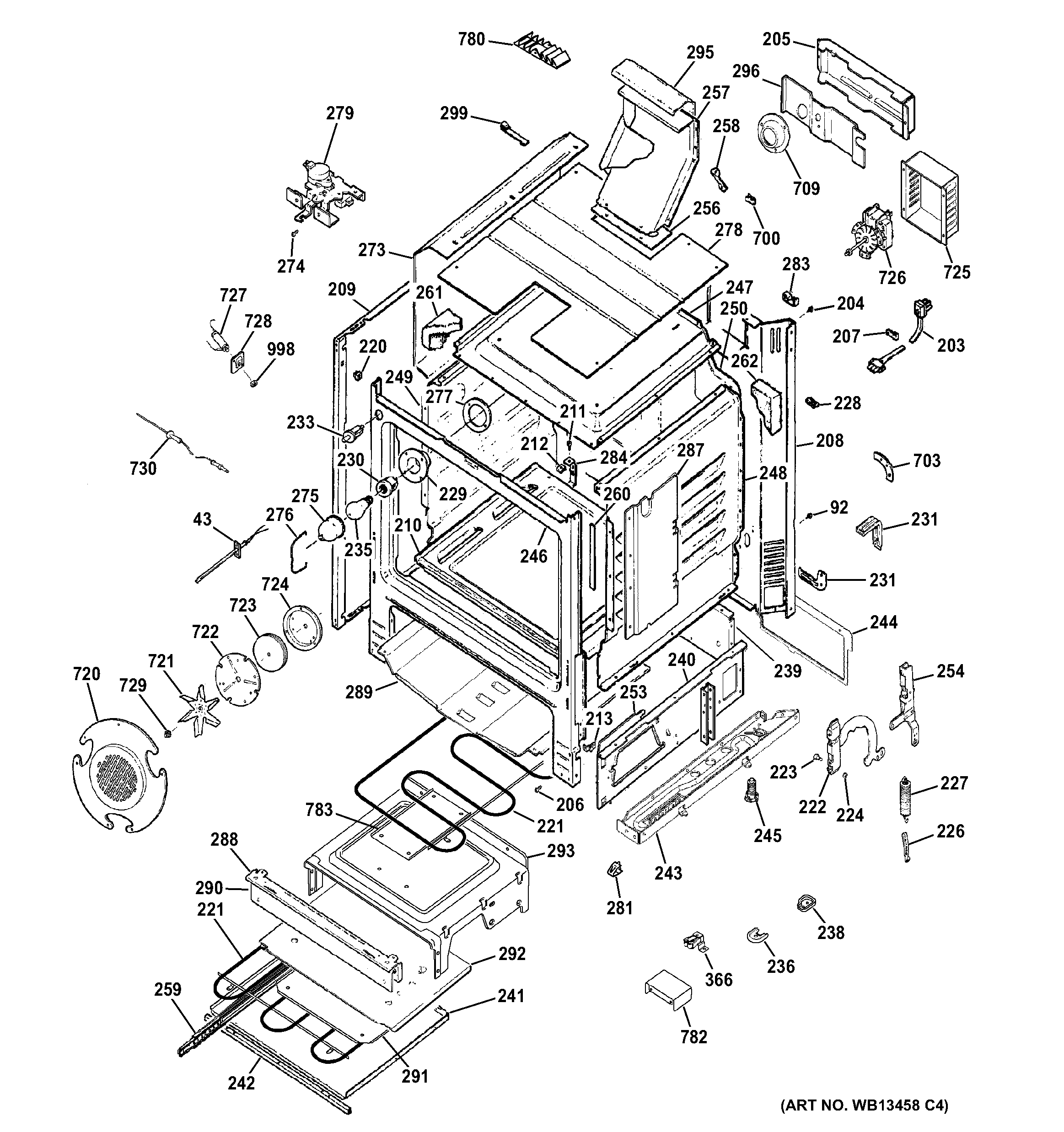 GE JGB918SEK5SS body parts diagram