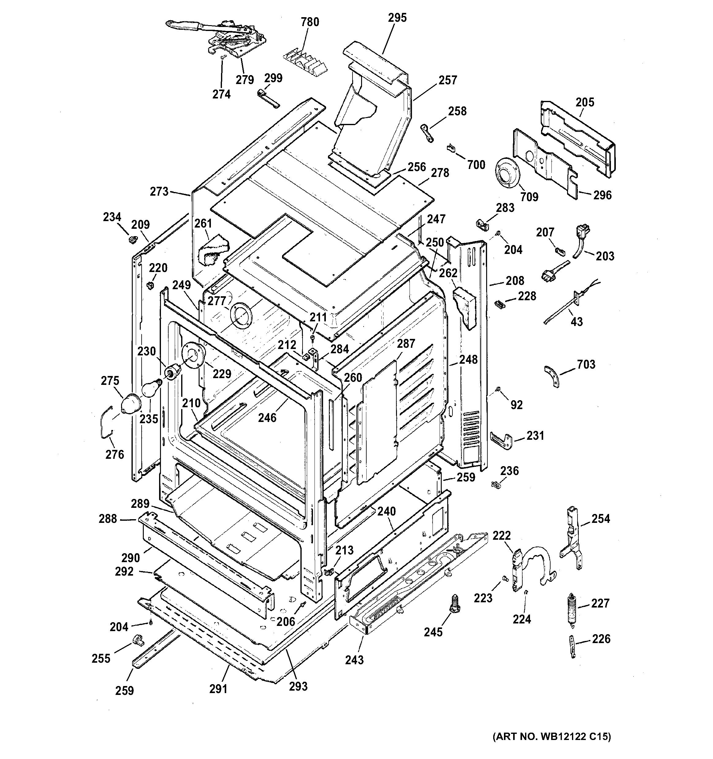GE JGBP87SEL1SS body parts diagram