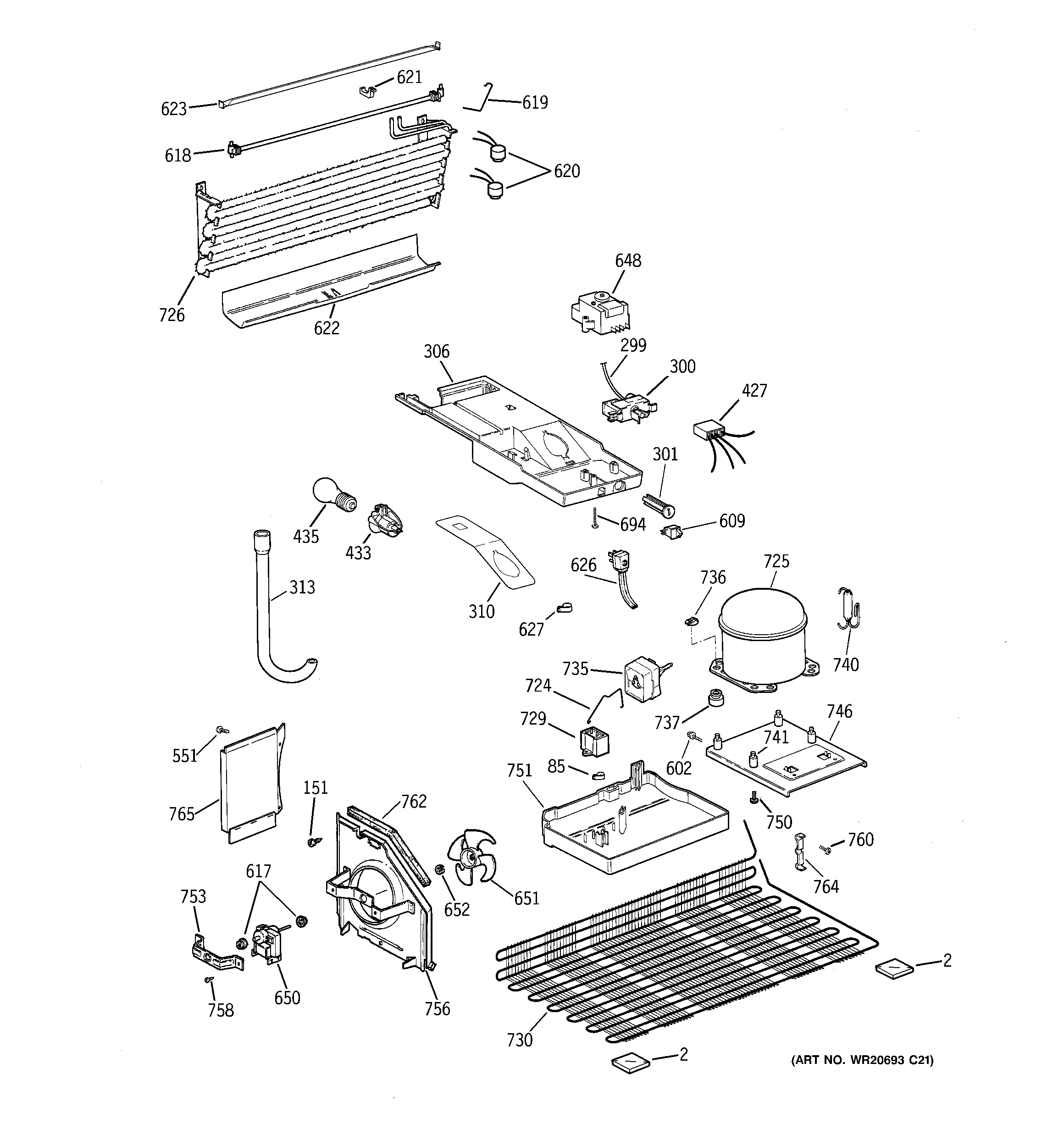 Hotpoint HTH18EBD4RWW unit parts diagram