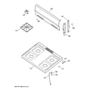 GE JGBS14PCD1WW control panel & cooktop diagram
