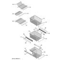 GE CSCP5UGXDFSS freezer shelves diagram