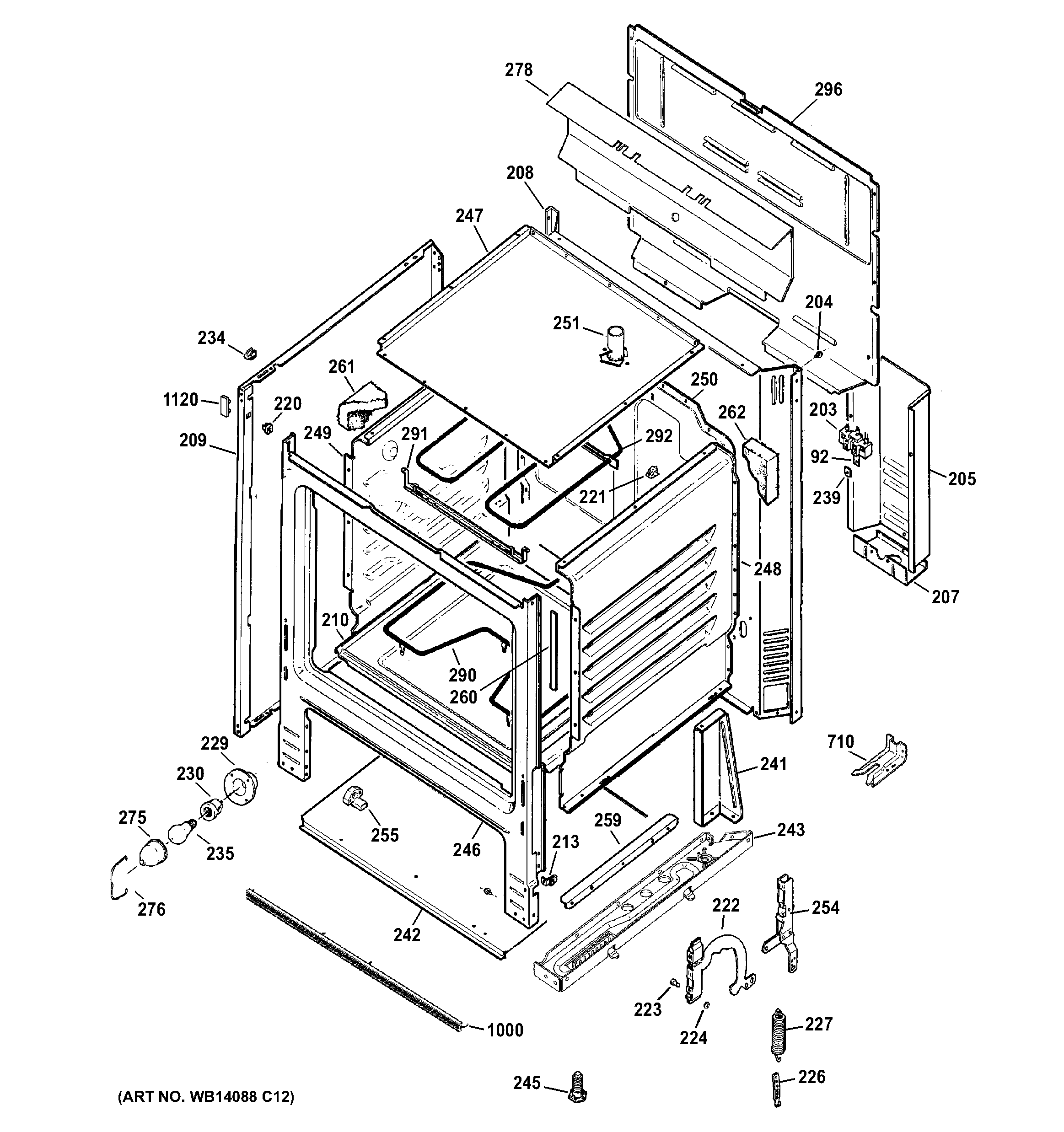 Hotpoint RB526K2BB body parts diagram
