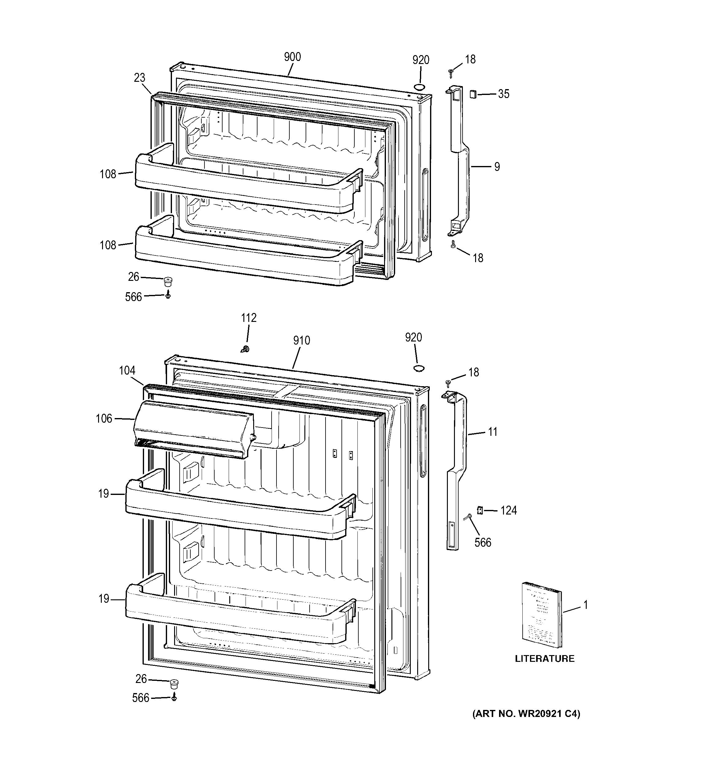 Hotpoint HTJ17CBD4RSA doors diagram