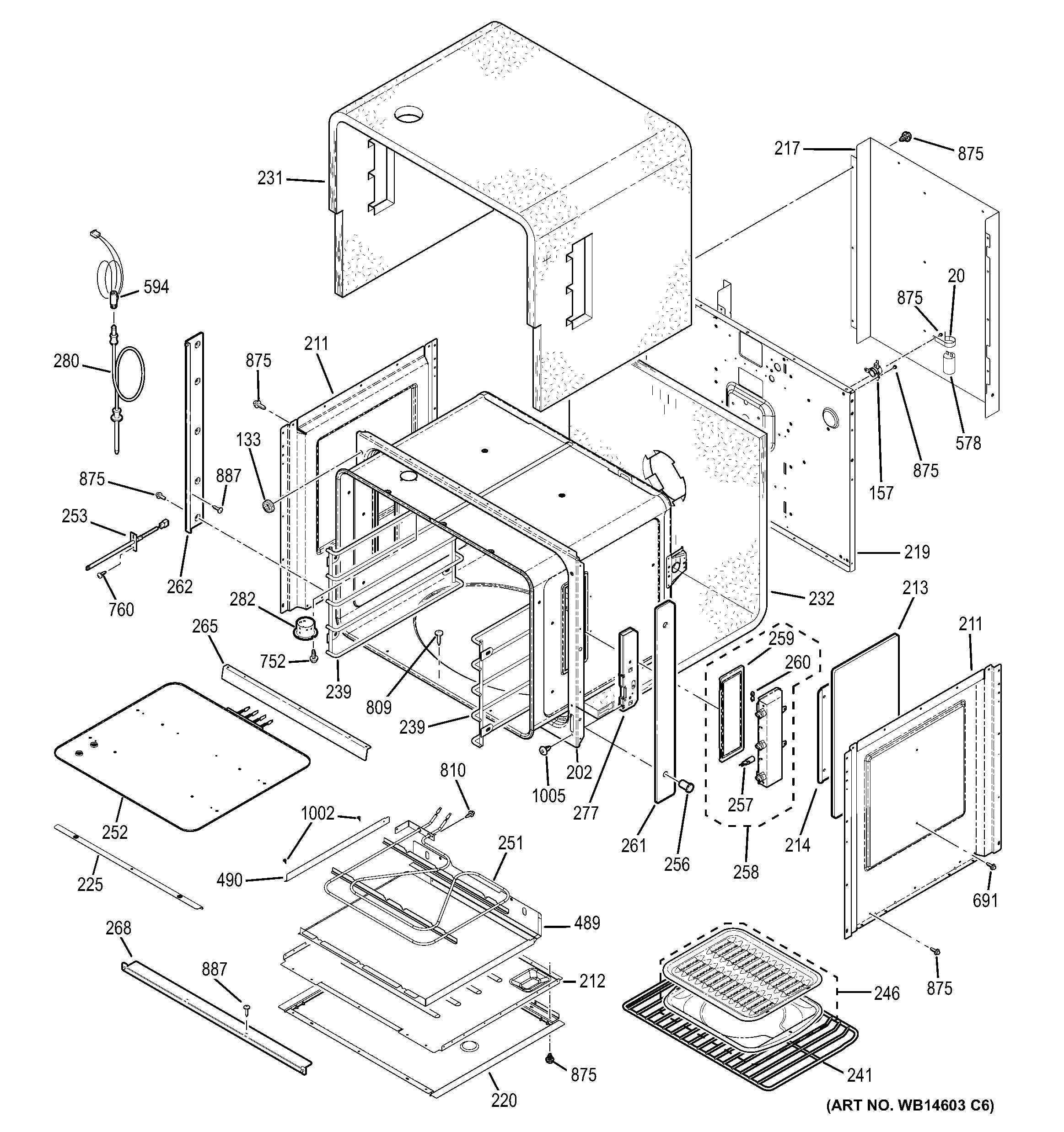 GE ZET1RM4SS body parts diagram