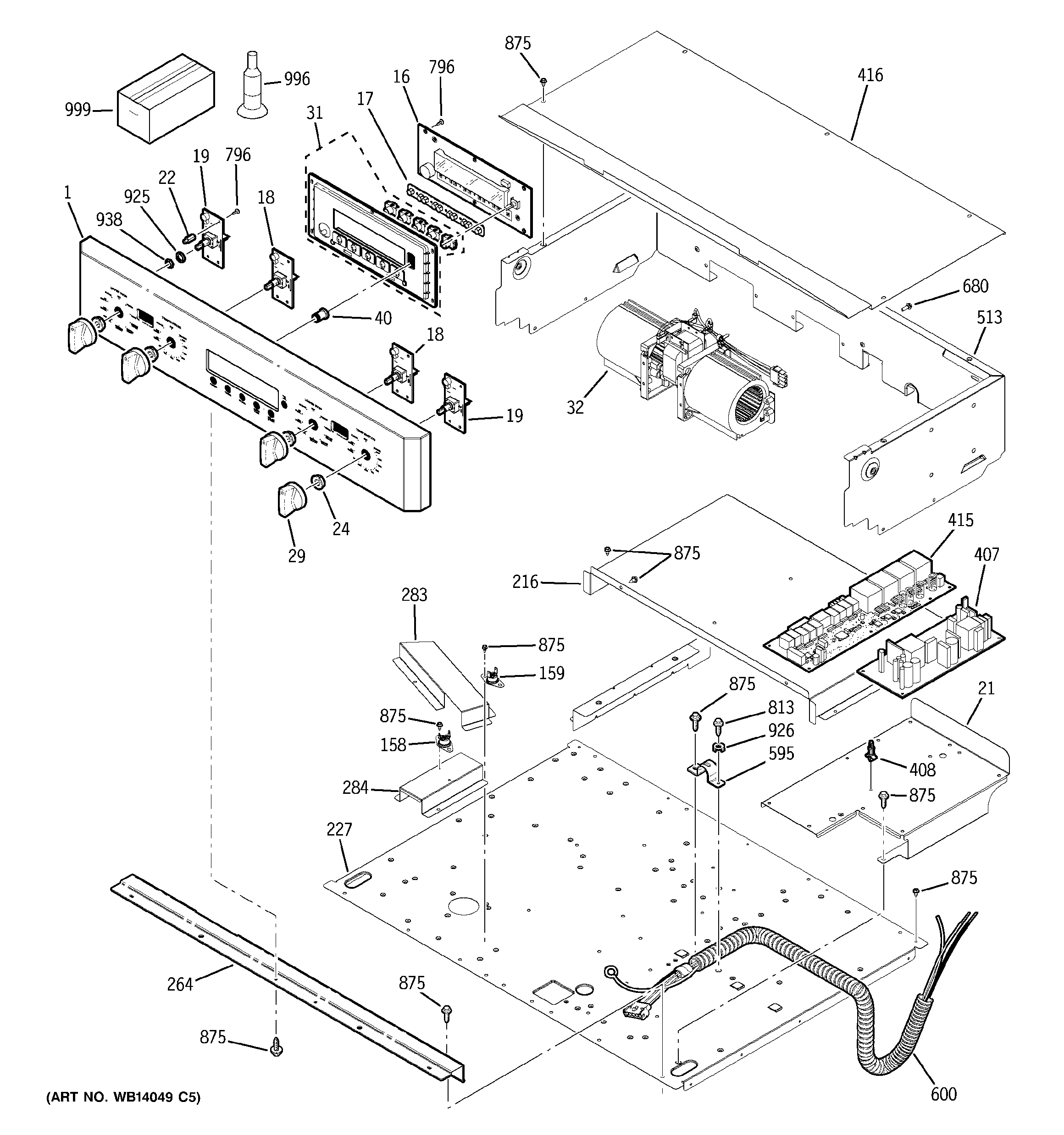 GE ZET2PM4SS control panel diagram