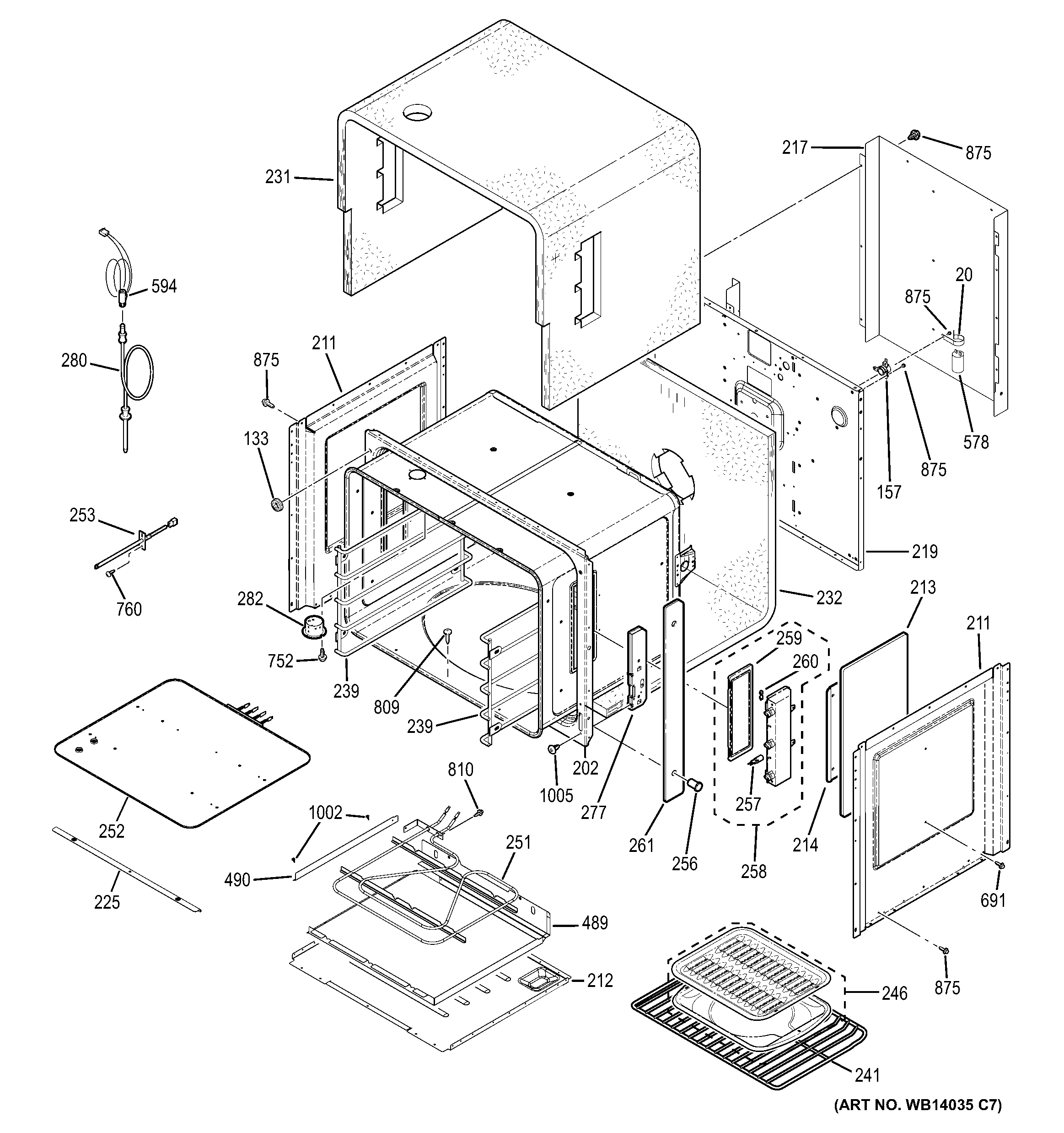 GE ZET2PM4SS upper oven diagram
