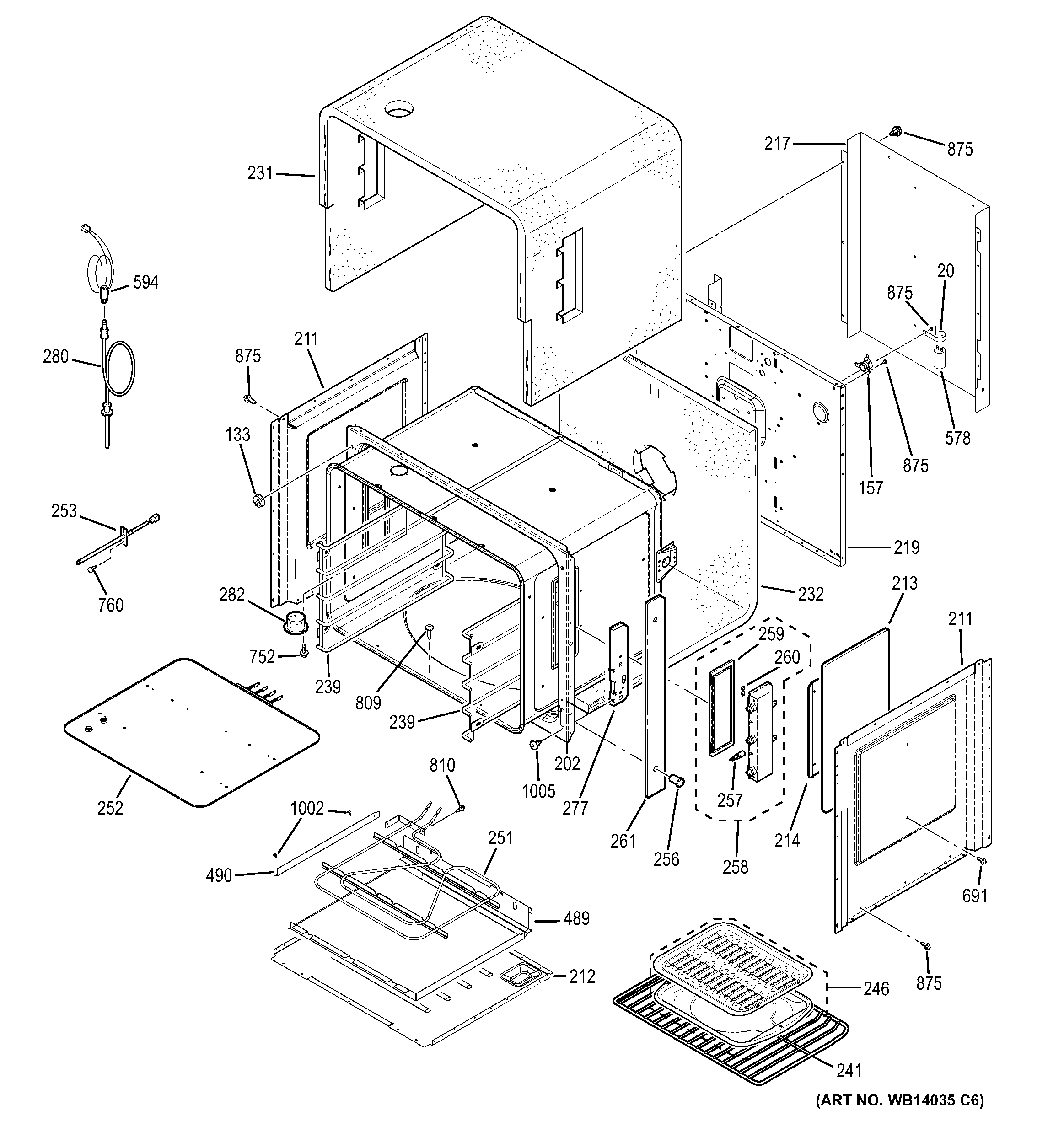 GE ZET2RM3SS upper oven diagram